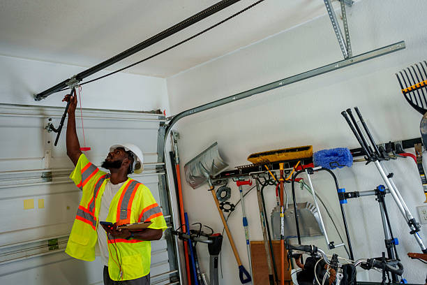 Professional Garage Door Panel Replacement technician working in Latham, NY
